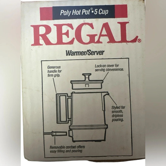 Regal Poly Automatic Insta Hot-Pot Electric Kettle 5 Cup Tea Coffee Pot Warmer - Picture 2 of 8